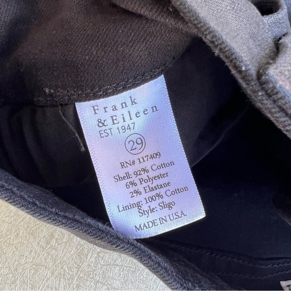FRANK & EILEEN SLIGO SKINNY JEAN - JET BLACK Size 29 - Picture 9 of 10